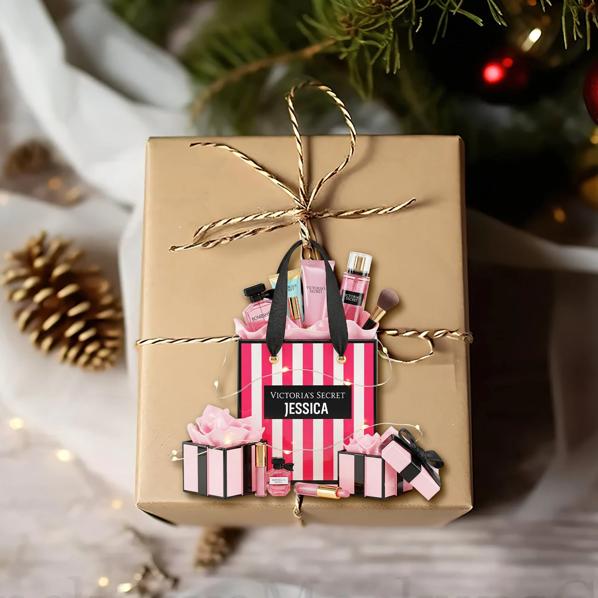 Luxury Beauty Kit - Personalized Acrylic Ornament - Christmas Gift For Makeup Lovers HH01 - Image 4