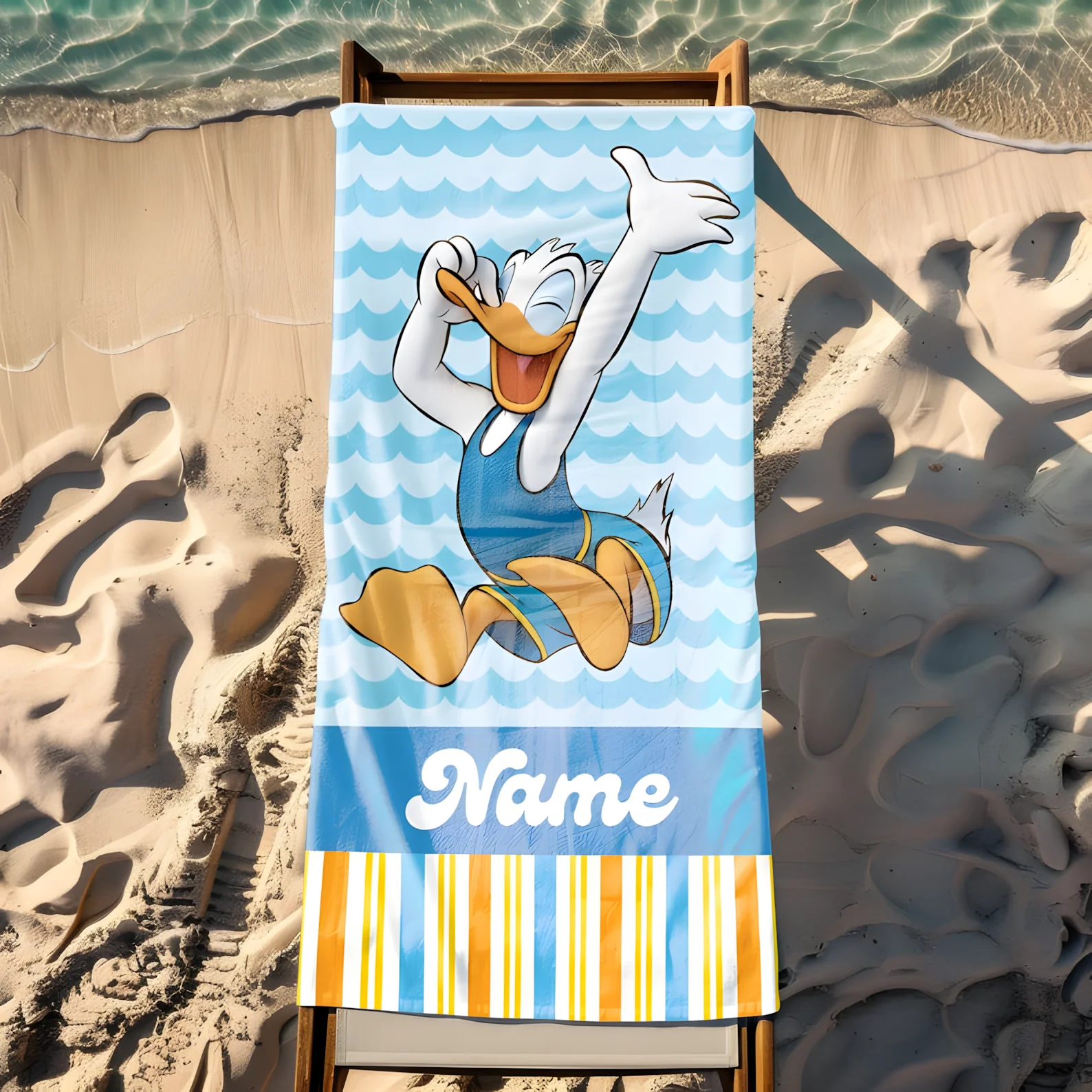 Magic Mouse And Friends - Summer Vibe - Personalized Beach Towel - Gift For Fan Movies - Image 4