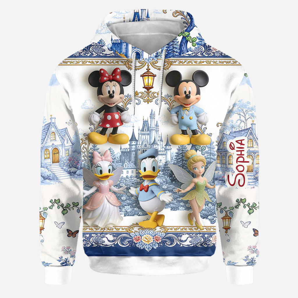 Magic Mouse And Friends - Toile De Jouy Style - Personalized Hoodie and Leggings - Gift For Her MkMo - Image 4