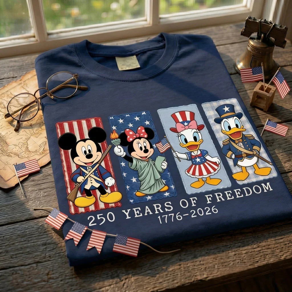 Magic Mouse Celebrate 250 Years Of America Freedom - Personalized All Over Shirt - Gift For Movie Fans - MkMo