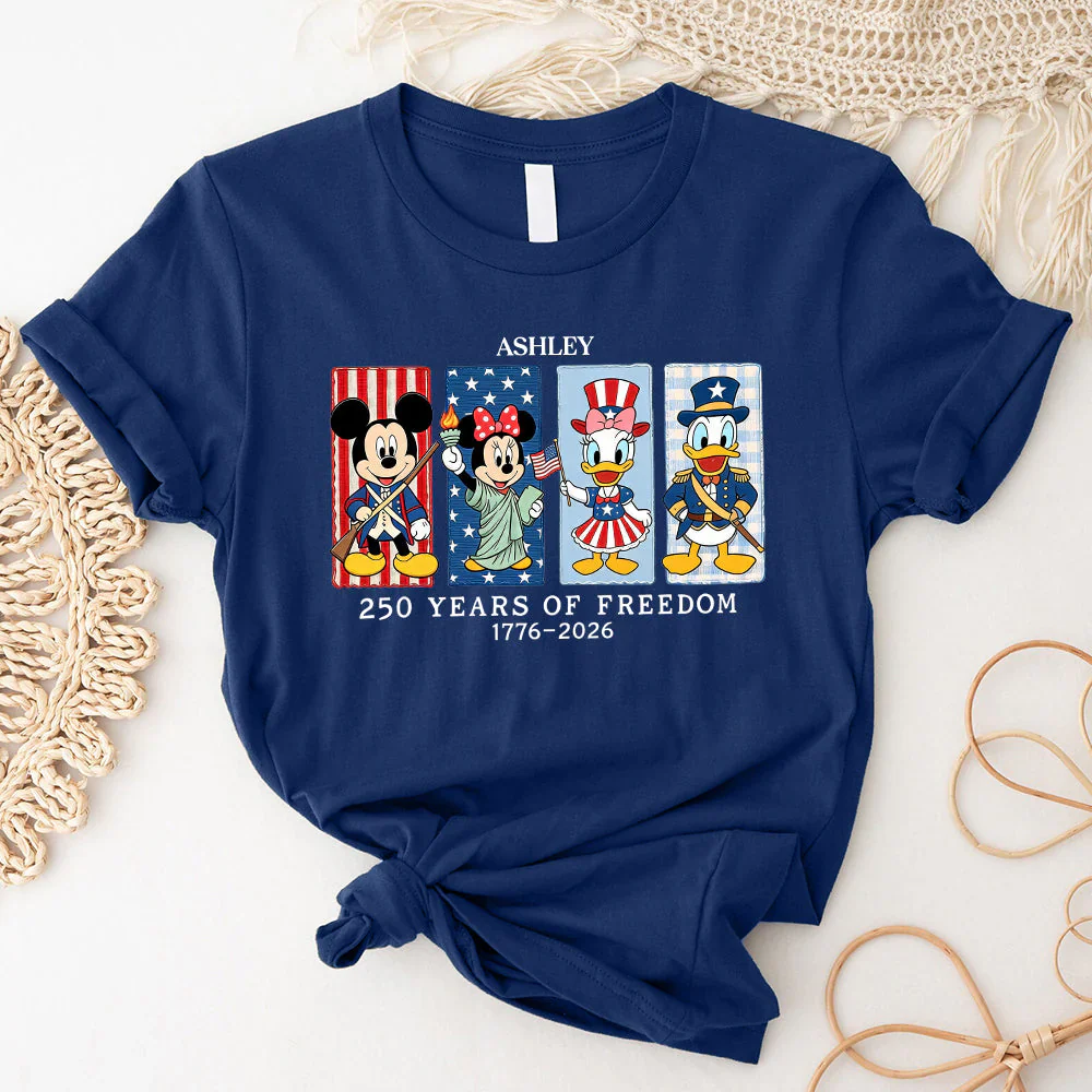 Magic Mouse Celebrate 250 Years Of America Freedom - Personalized All Over Shirt - Gift For Movie Fans - MkMo - Image 2