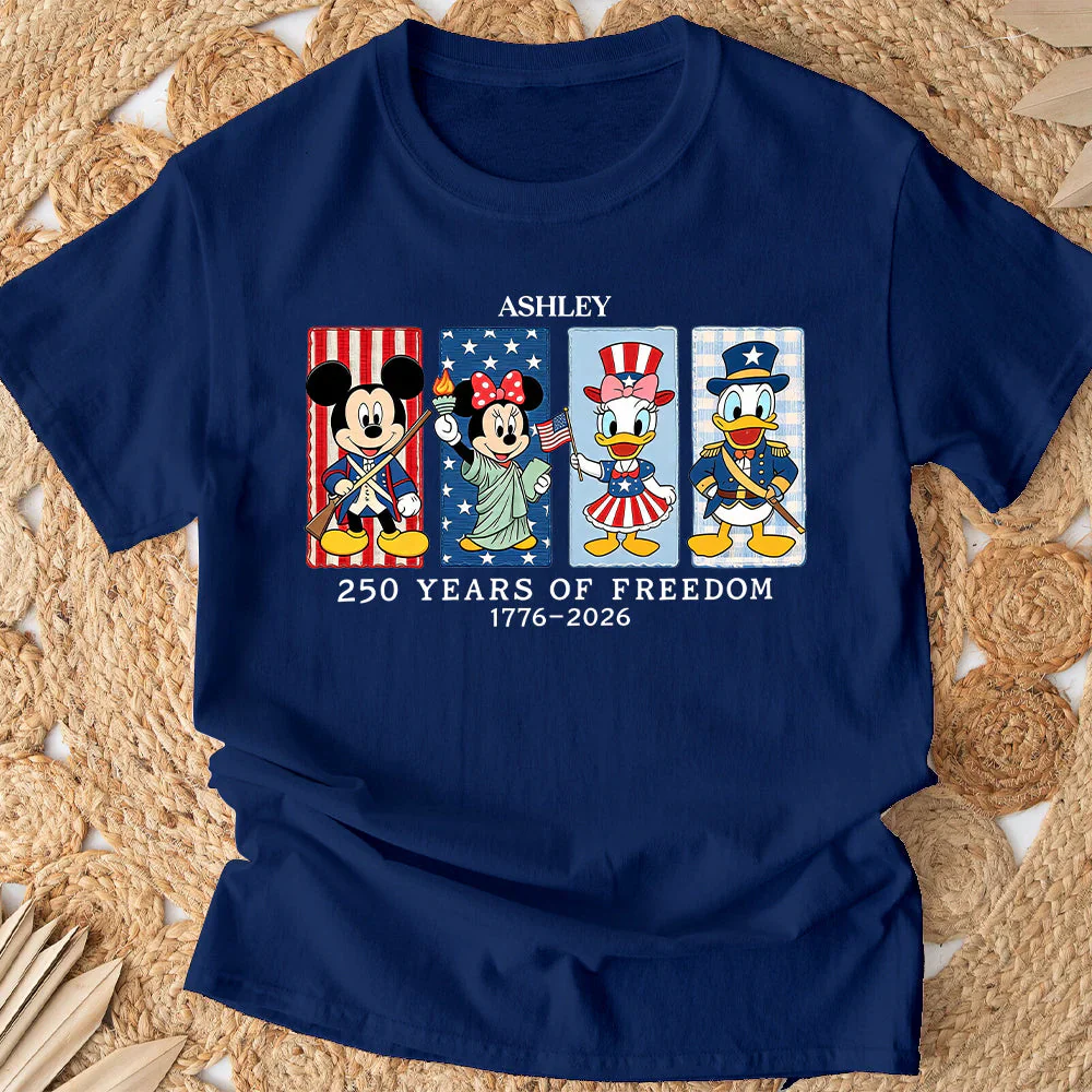 Magic Mouse Celebrate 250 Years Of America Freedom - Personalized All Over Shirt - Gift For Movie Fans - MkMo - Image 3