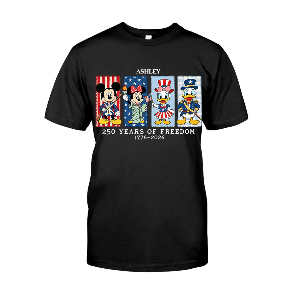 Magic Mouse Celebrate 250 Years Of America Freedom - Personalized All Over Shirt - Gift For Movie Fans - MkMo - Image 4