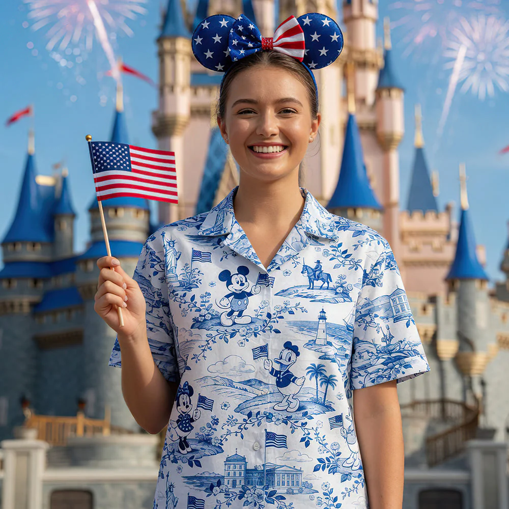Toile De jouy Magic Mouse Celebrate 250 Years Of Freedom - Personalized Hawaiin Shirt - Gift For Patriots - MkMo - Image 2