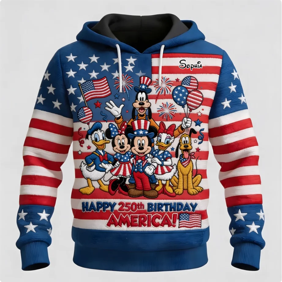 Magical Friends Happy 250th Birthday America - Personalized All Over  Shirt - Independence Gift - MkMo - Image 2