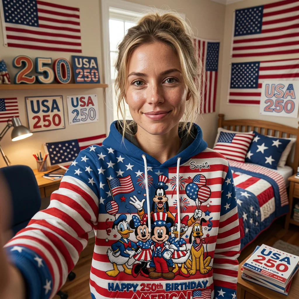 Magical Friends Happy 250th Birthday America - Personalized All Over  Shirt - Independence Gift - MkMo - Image 7