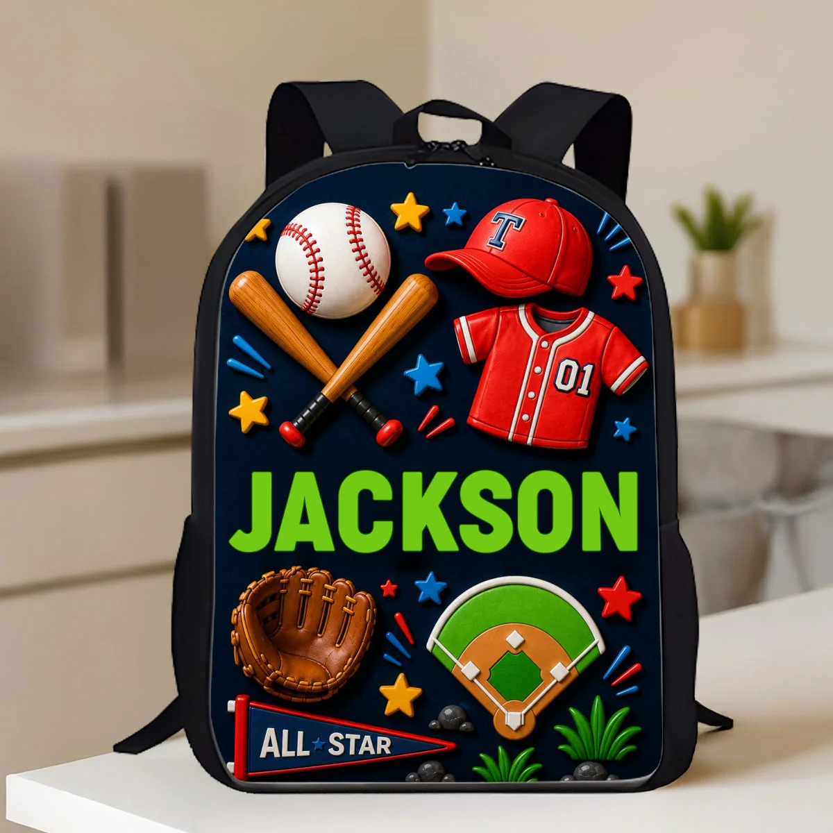 Magical Sports Soccer Baseball - Personalized Backpack, Lunch Bag, Pencil Case & Water Bottle - Back to School Gift - Image 12