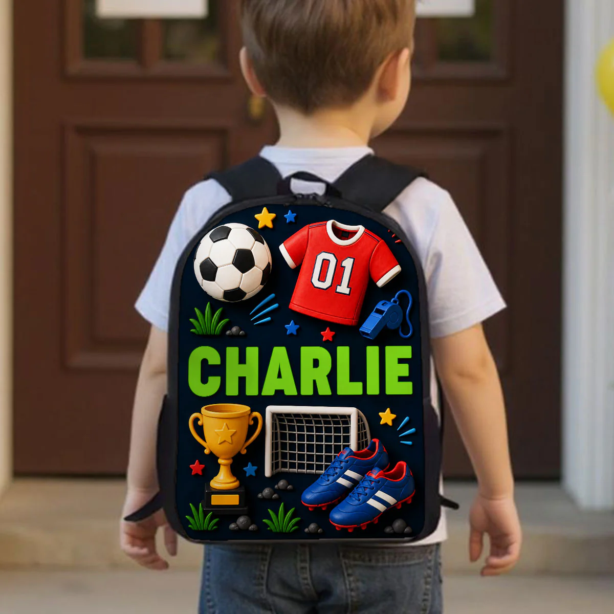 Magical Sports Soccer Baseball - Personalized Backpack, Lunch Bag, Pencil Case & Water Bottle - Back to School Gift - Image 6