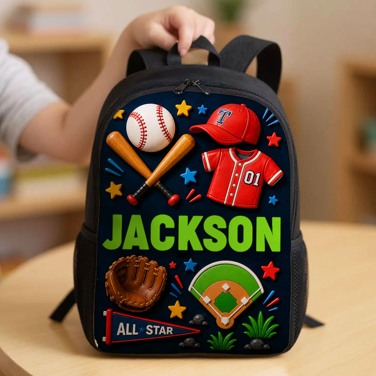 Magical Sports Soccer Baseball - Personalized Backpack, Lunch Bag, Pencil Case & Water Bottle - Back to School Gift - Image 8