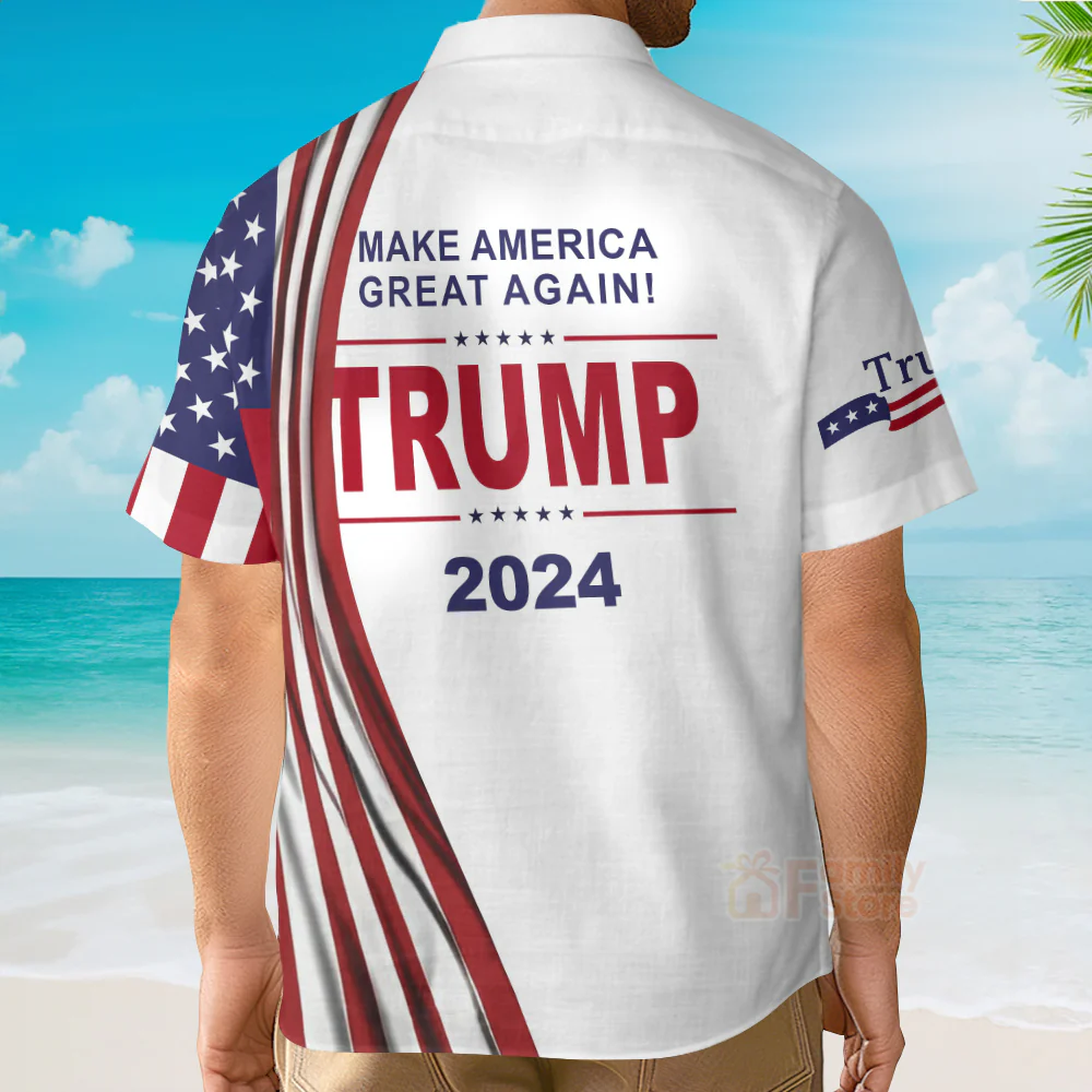 Make America Great Again Trump Signature Hawaii Shirt - Image 4