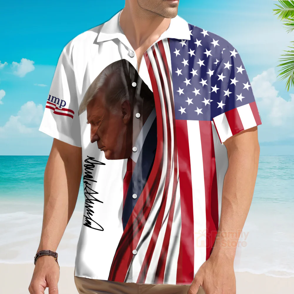 Make America Great Again Trump Signature Hawaii Shirt - Image 5