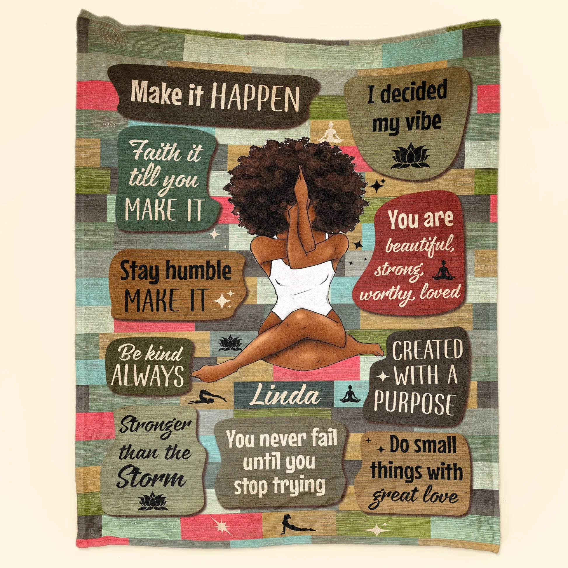 Make It Happen I Decided My Vibe - Personalized Blanket - Gift For Women | CLGOD02 HD95
