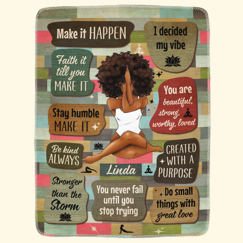 Make It Happen I Decided My Vibe - Personalized Blanket - Gift For Women | CLGOD02 HD95 - Image 3