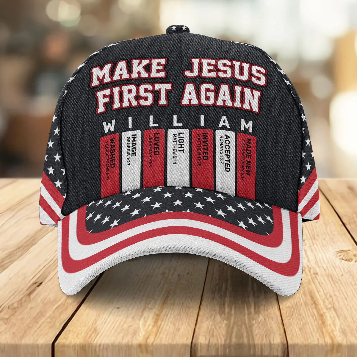 Make Jesus First Again - Personalized Classic Cap - Christian Gift For Him BA01