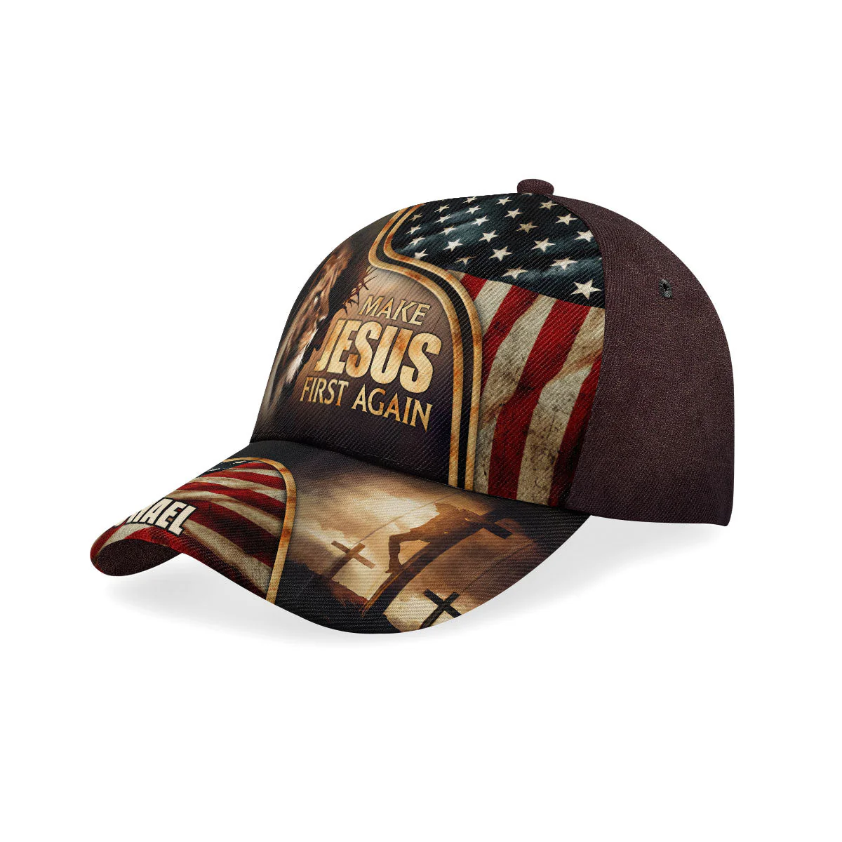 Make Jesus First Again - Personalized Classic Cap - Gift for Men, Dad, Grandpa, Husband, Father's Day Gift NA94 - Image 3
