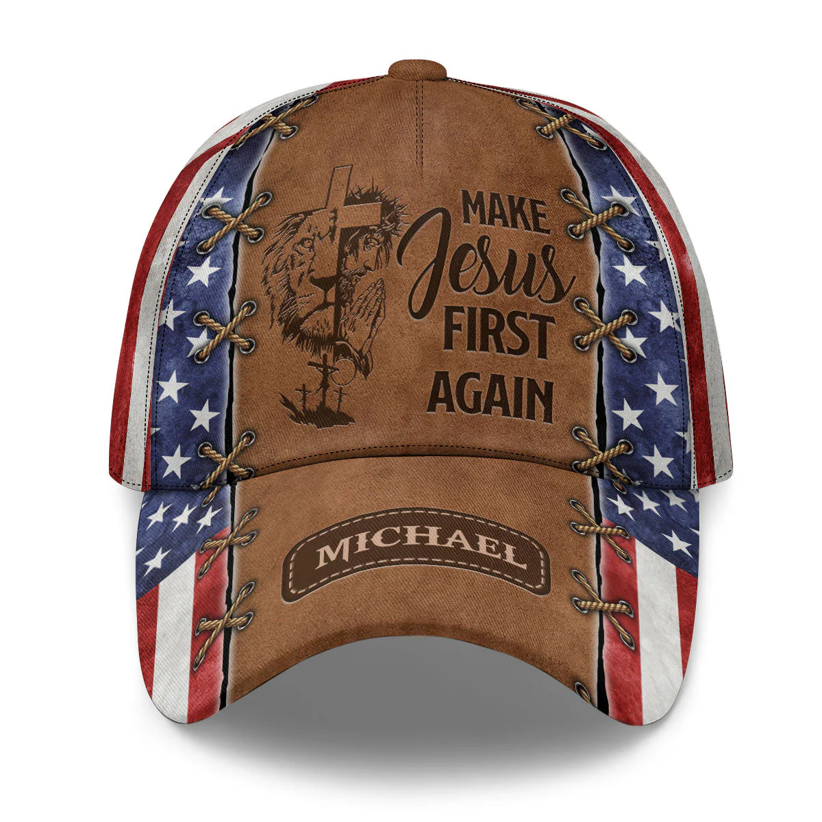 Make Jesus First Again - Personalized Classic Cap - Gift for Men, Dad, Grandpa, Husband NA94 CU5051602