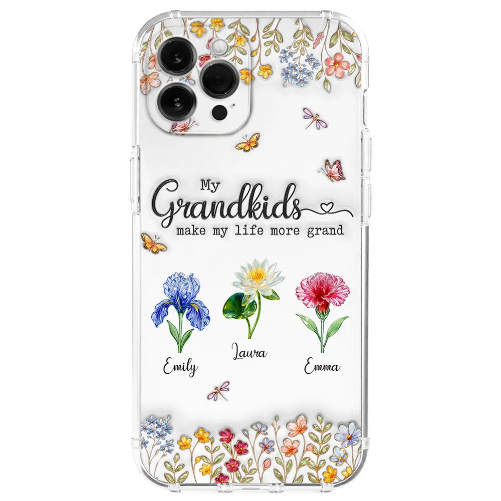 Make Life More Grand With Lovely Kids - Personalized Phone Case - Gift For Mom, Grandma HN02