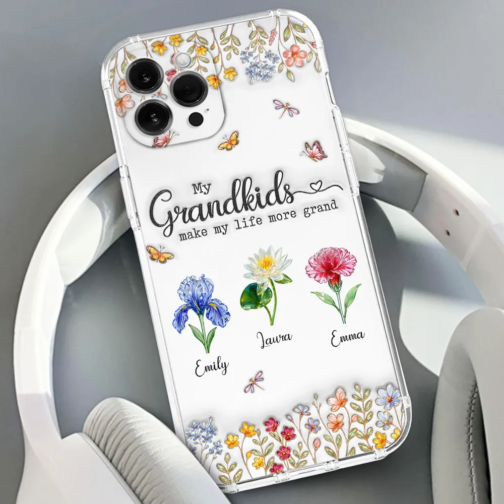 Make Life More Grand With Lovely Kids - Personalized Phone Case - Gift For Mom, Grandma HN02 - Image 2