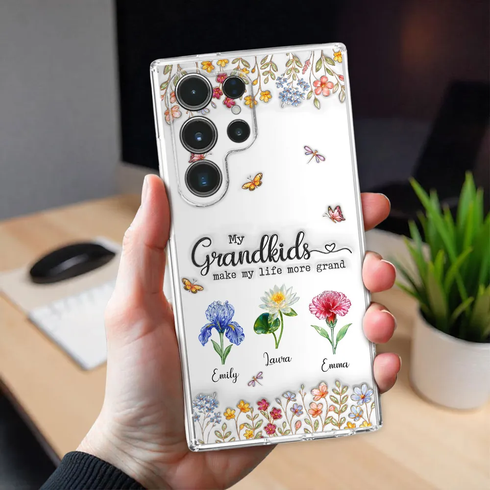 Make Life More Grand With Lovely Kids - Personalized Phone Case - Gift For Mom, Grandma HN02 - Image 4