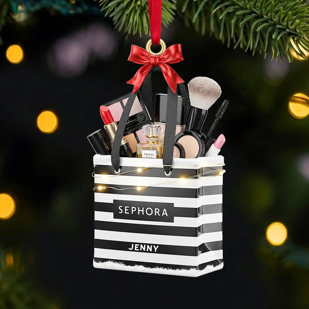 Makeup Lover’s Sephora Bag - Personalized Acrylic Ornament - Special Gift For Makeup Lovers NL122