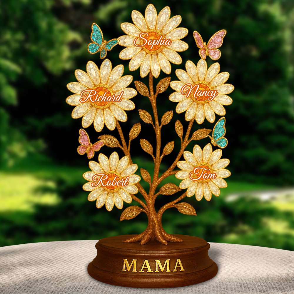 Mama Flower Tree - Personalized Shaped Acrylic Plaque - Gift For Mom, Grandma HN02 - Image 2