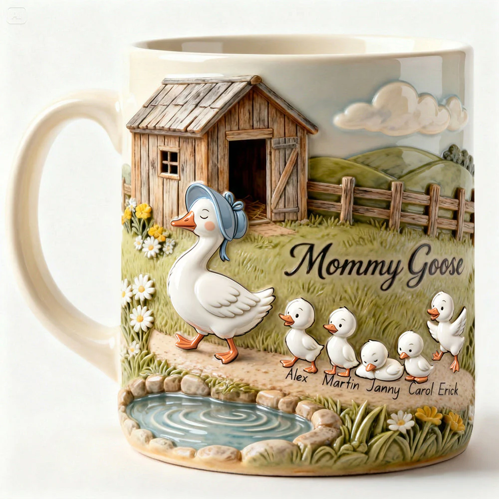 Mama Goose - Personalized Coffee Mug - Gifts For Mom VD01 - Image 3