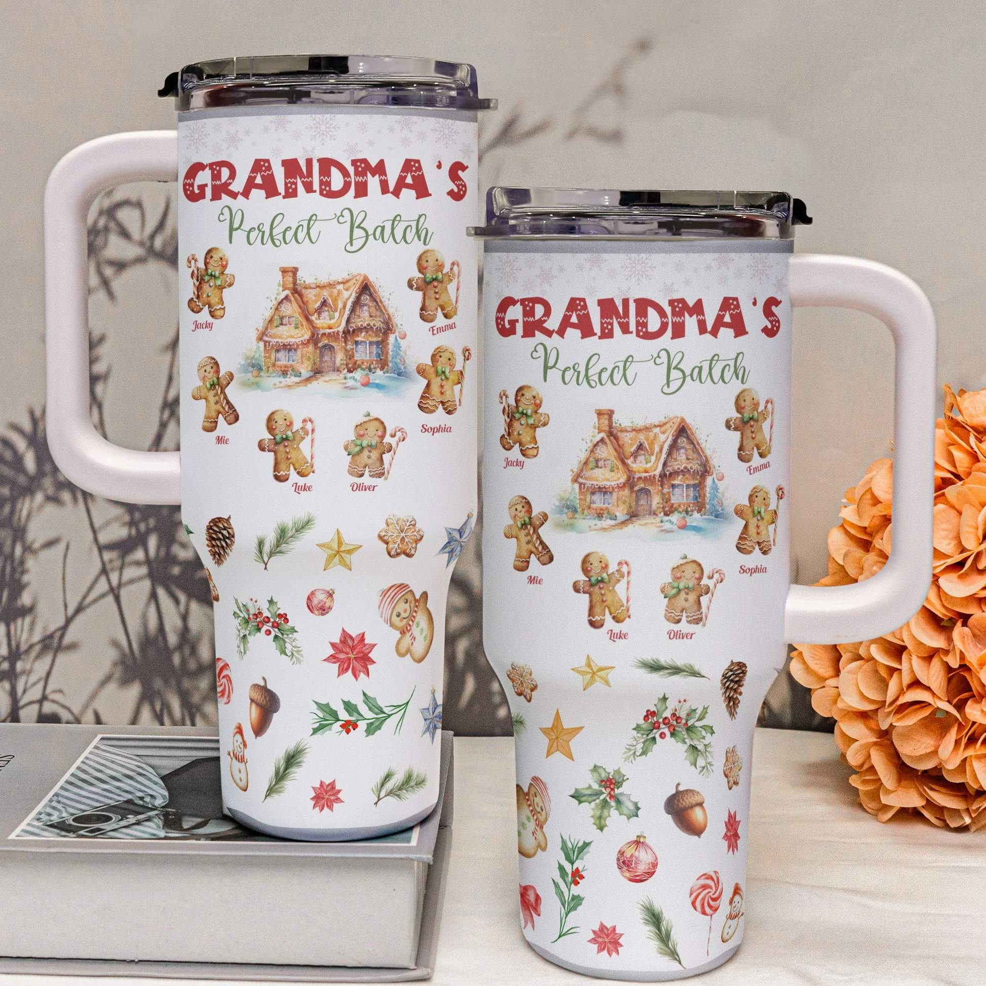 Mama Grandma Perfect Batch Tumbler - Personalized 40oz Tumbler Cup With Straw - Gift For Mom, Grandma, Mothers Day - NA94 - Image 3