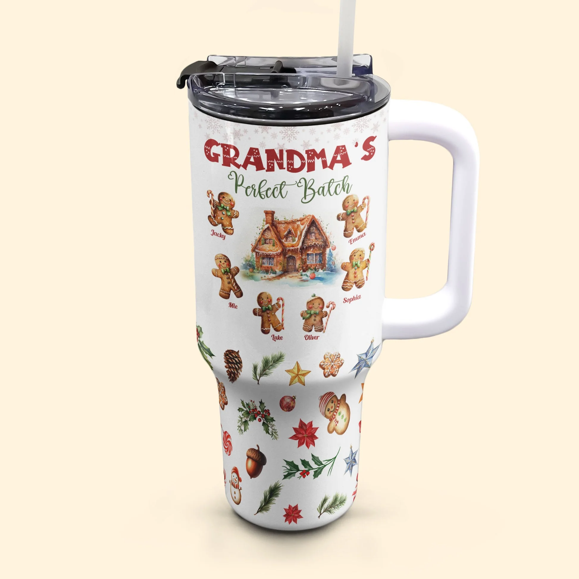 Mama Grandma Perfect Batch Tumbler - Personalized 40oz Tumbler Cup With Straw - Gift For Mom, Grandma, Mothers Day - NA94 - Image 4