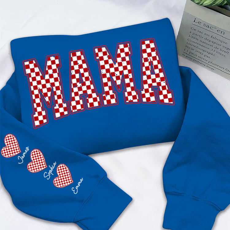 Mama Heart And Kids - Personalized Sweatshirt With Design On Sleeve - Meaningful Gifts For Grandma, Mom, Wife | Custom Sleeve NH96 - Image 17