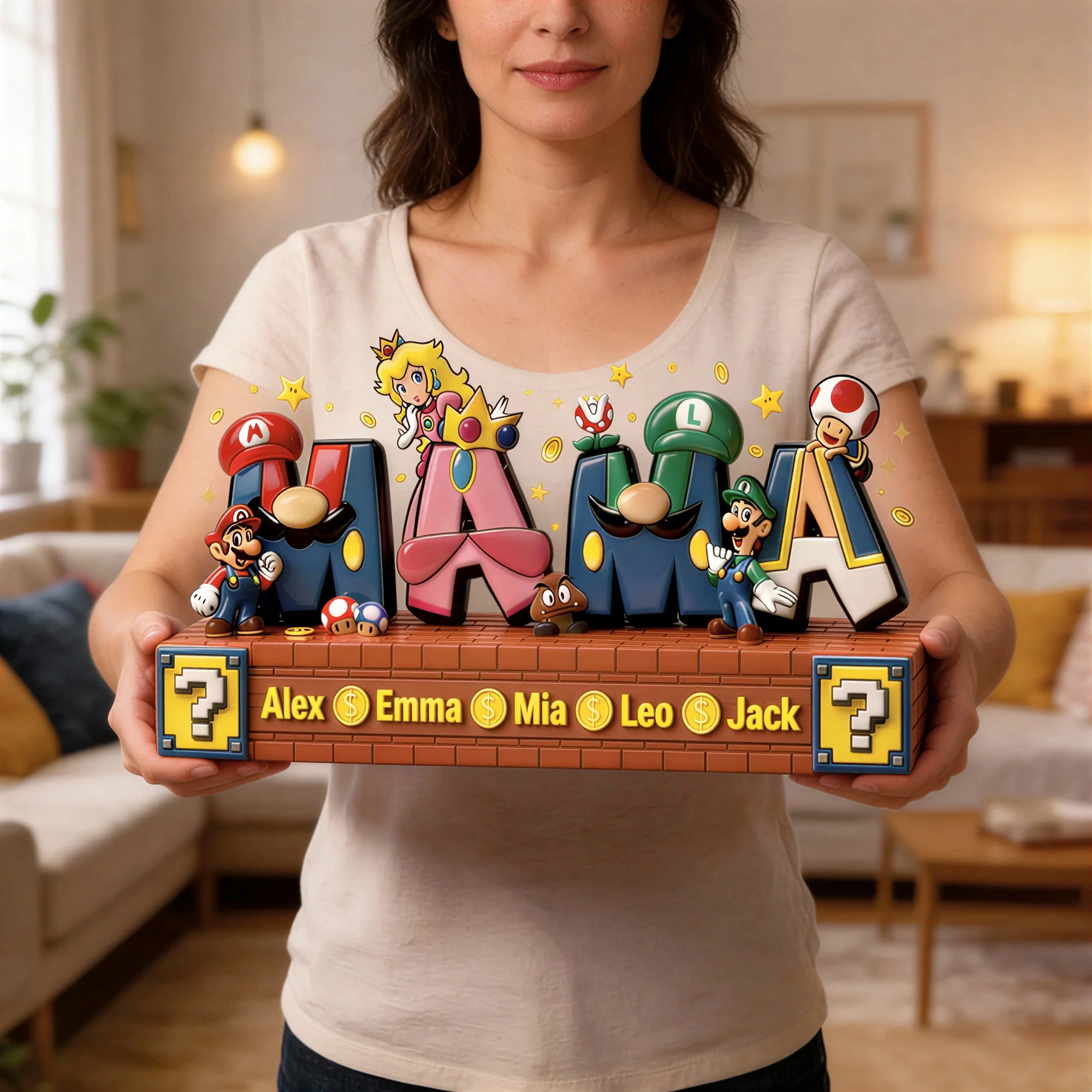 Mama Mrio - Personalized Acrylic Plaque - Gift For Mom, Gamers, Fan Movies HH01 - Image 3