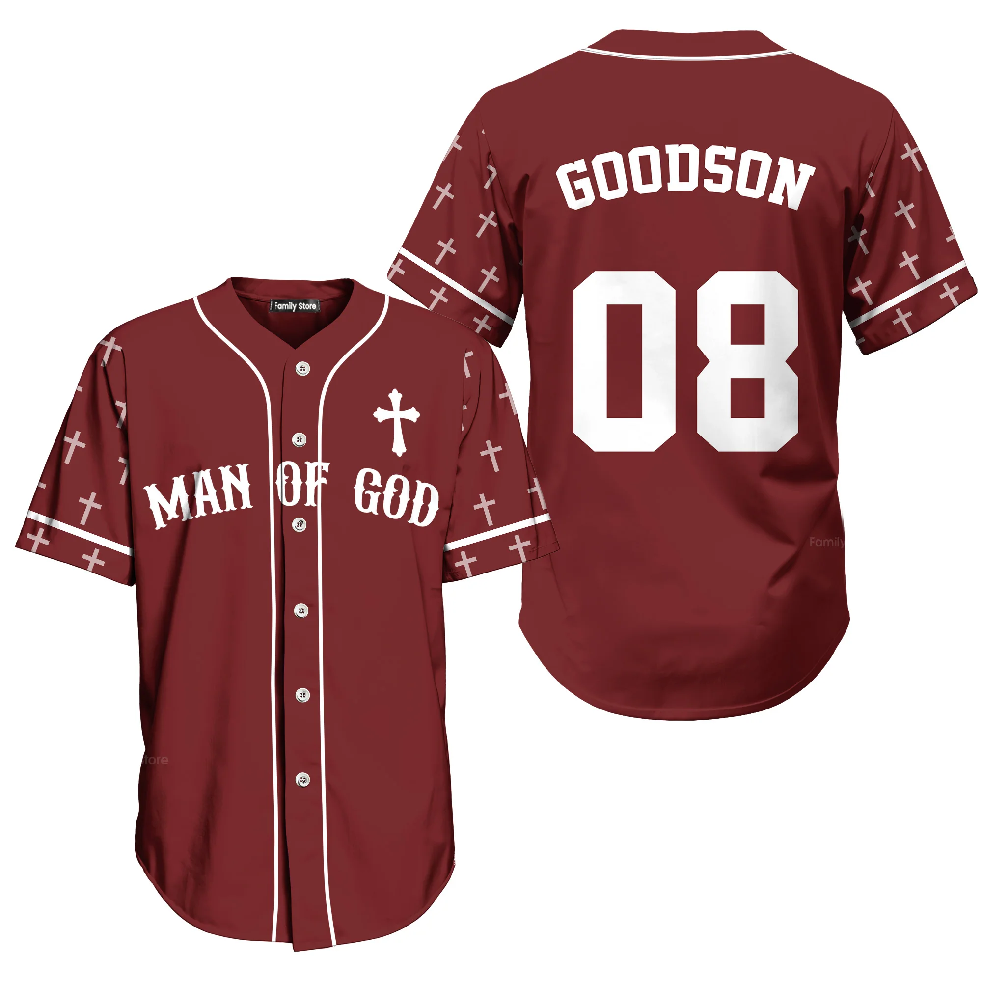 Man Of God Baseball Jersey - Christant Gift For Him