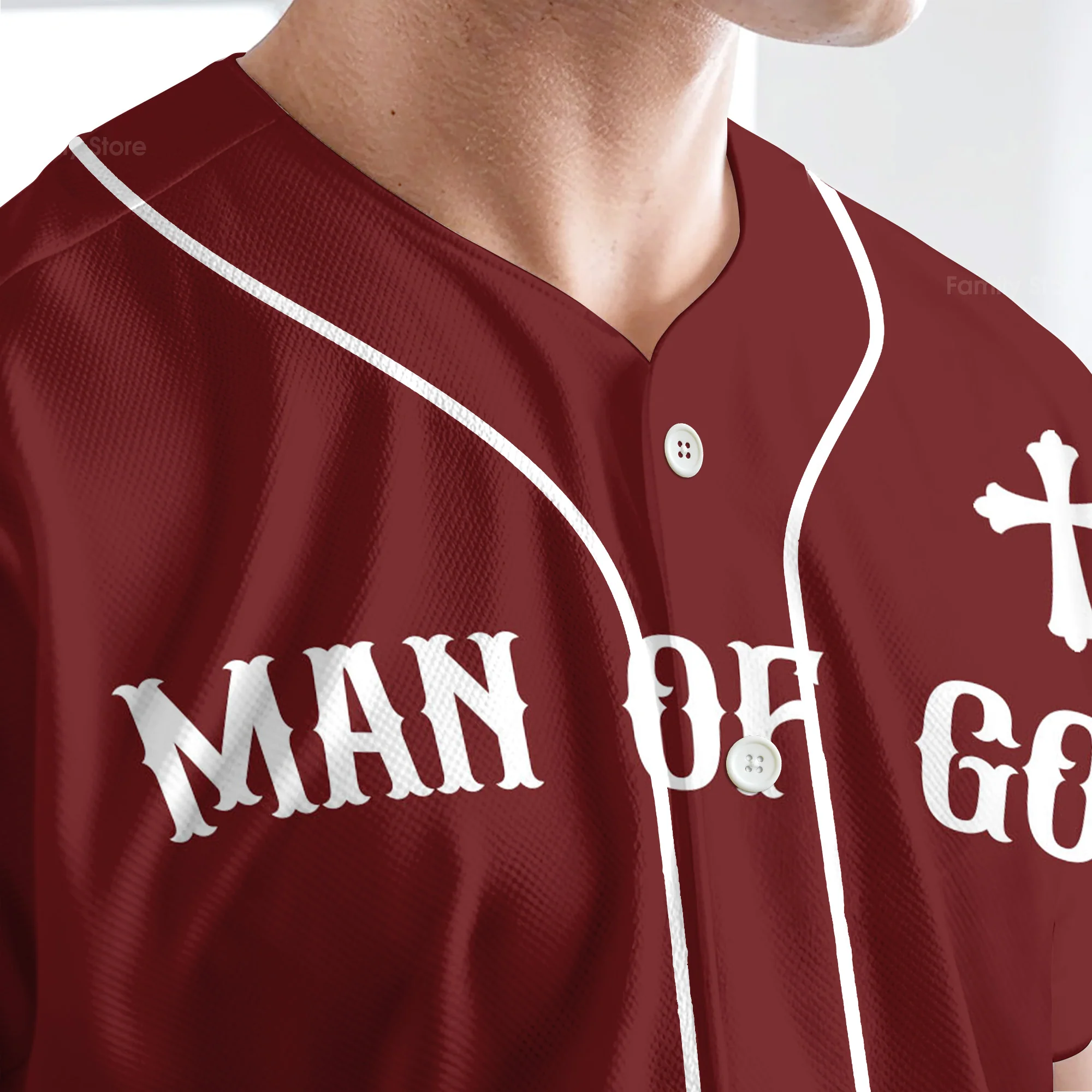 Man Of God Baseball Jersey - Christant Gift For Him - Image 4