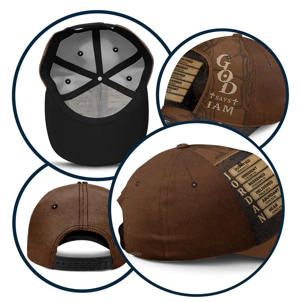 Man Of God, God Says I Am - Personalized Classic Cap - Gift for Men, Dad, Grandpa, Husband - NH96 - Image 6