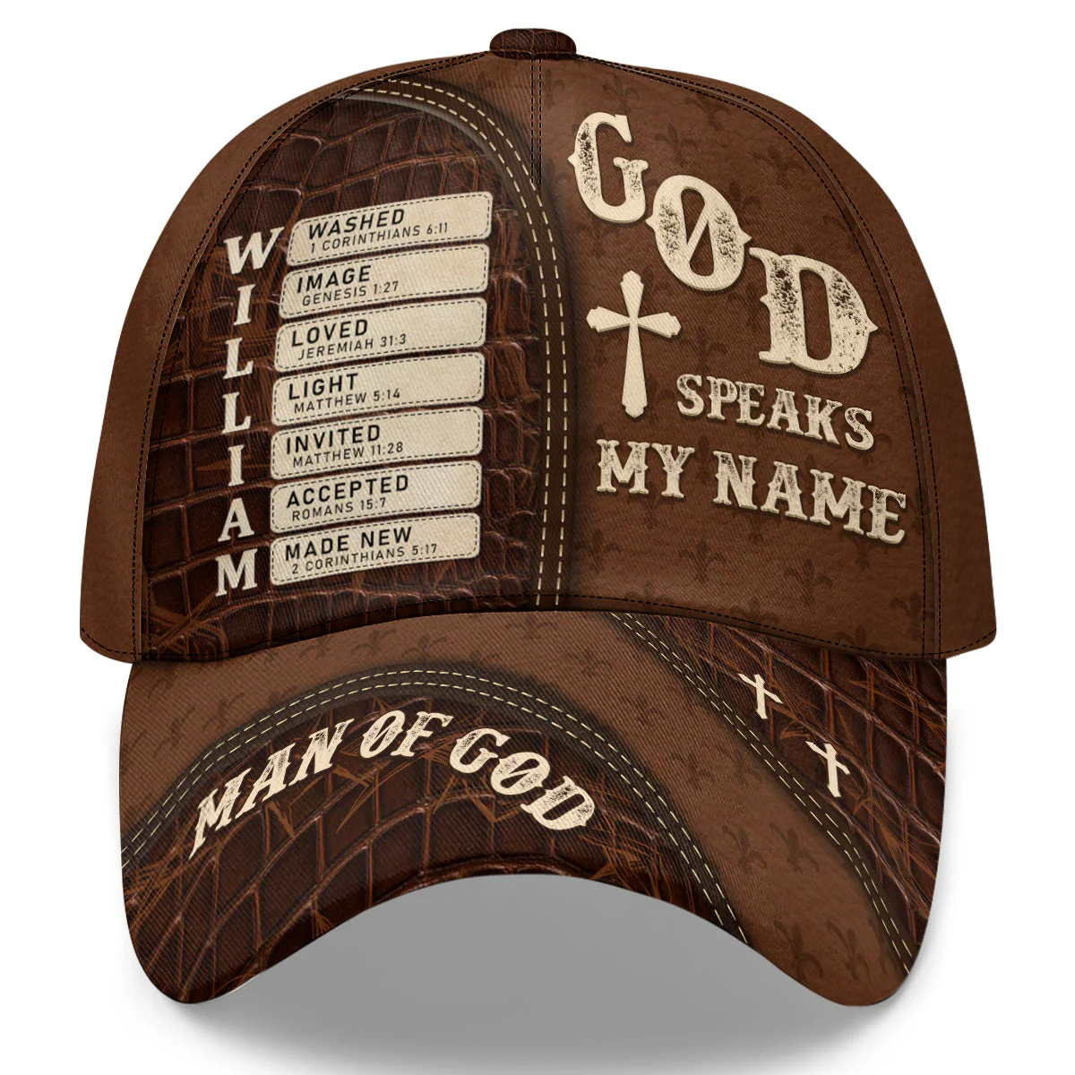 Man Of God, God Speaks My Name - Personalized Classic Cap TD118