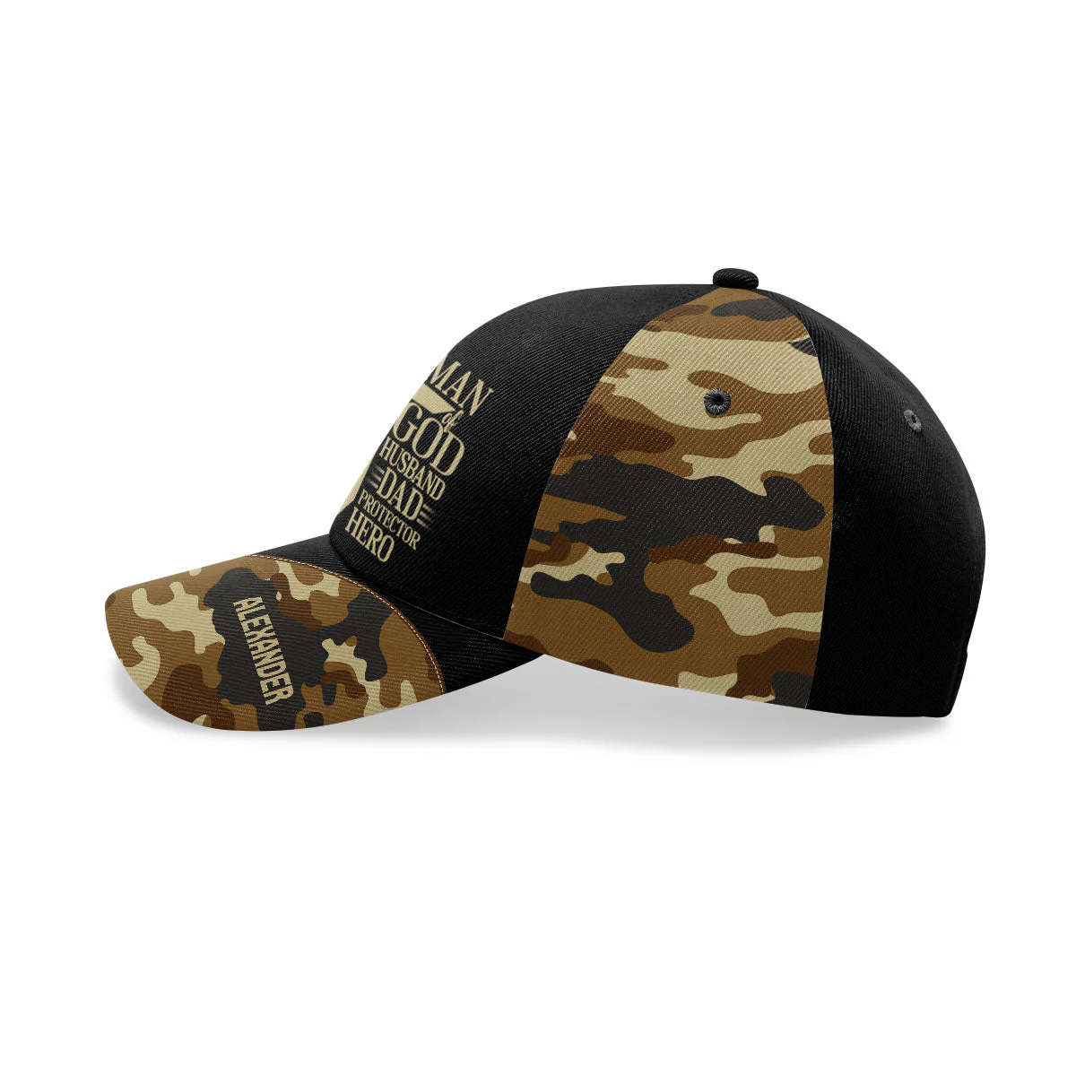 Man Of God Husband Dad Protector Hero - Personalized Classic Cap - Gift for Men, Dad, Grandpa, Husband - NH96 - Image 3