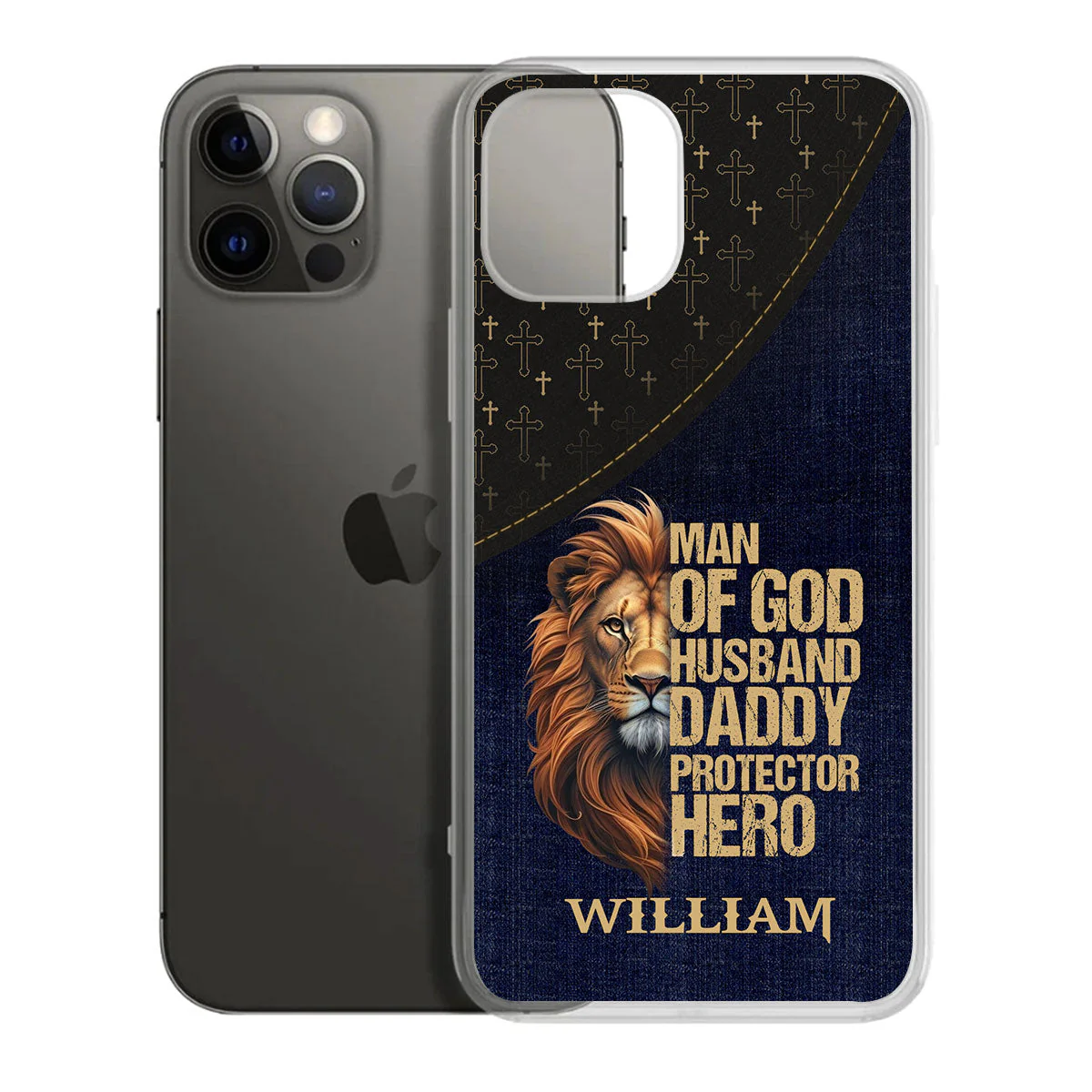 Man Of God Husband Daddy Protector Hero - Personalized Phone Case - Christian Gift - Image 6