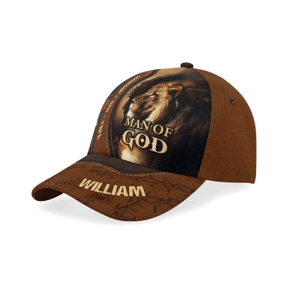 Man Of God Lion - Personalized Classic Cap - Gift For Dad, Husband, Grandpa HN02 - Image 2