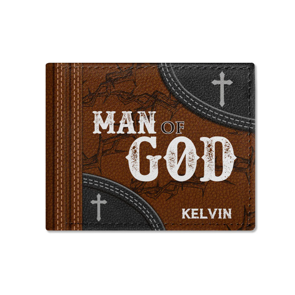 Man of God Lion - Personalized Folded Wallet For Men - Image 2