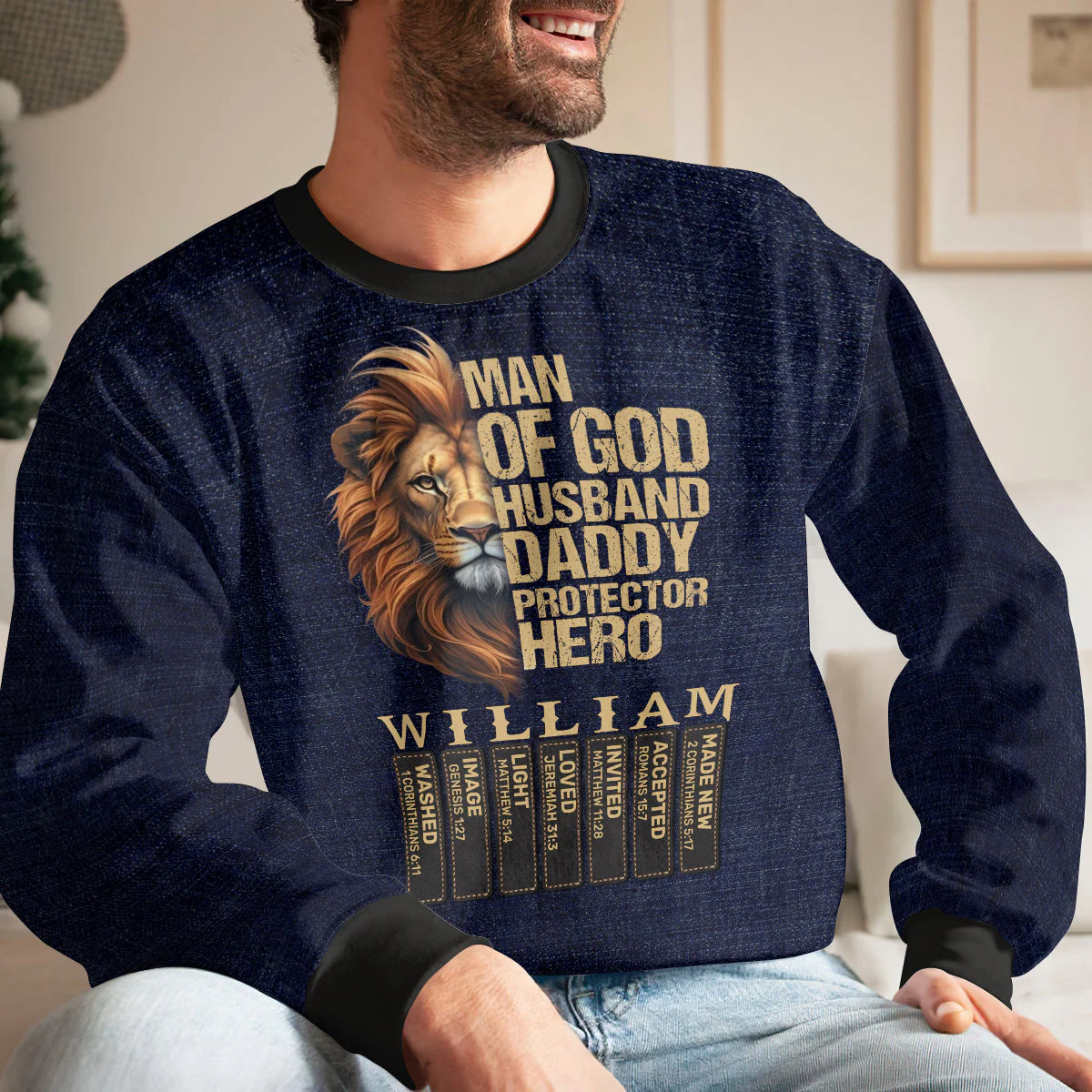 Man Of God - Personalized AOP Sweatshirt | TD118