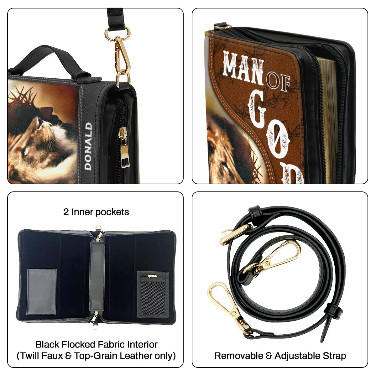 Man Of God - Personalized Bible Cover - Image 3