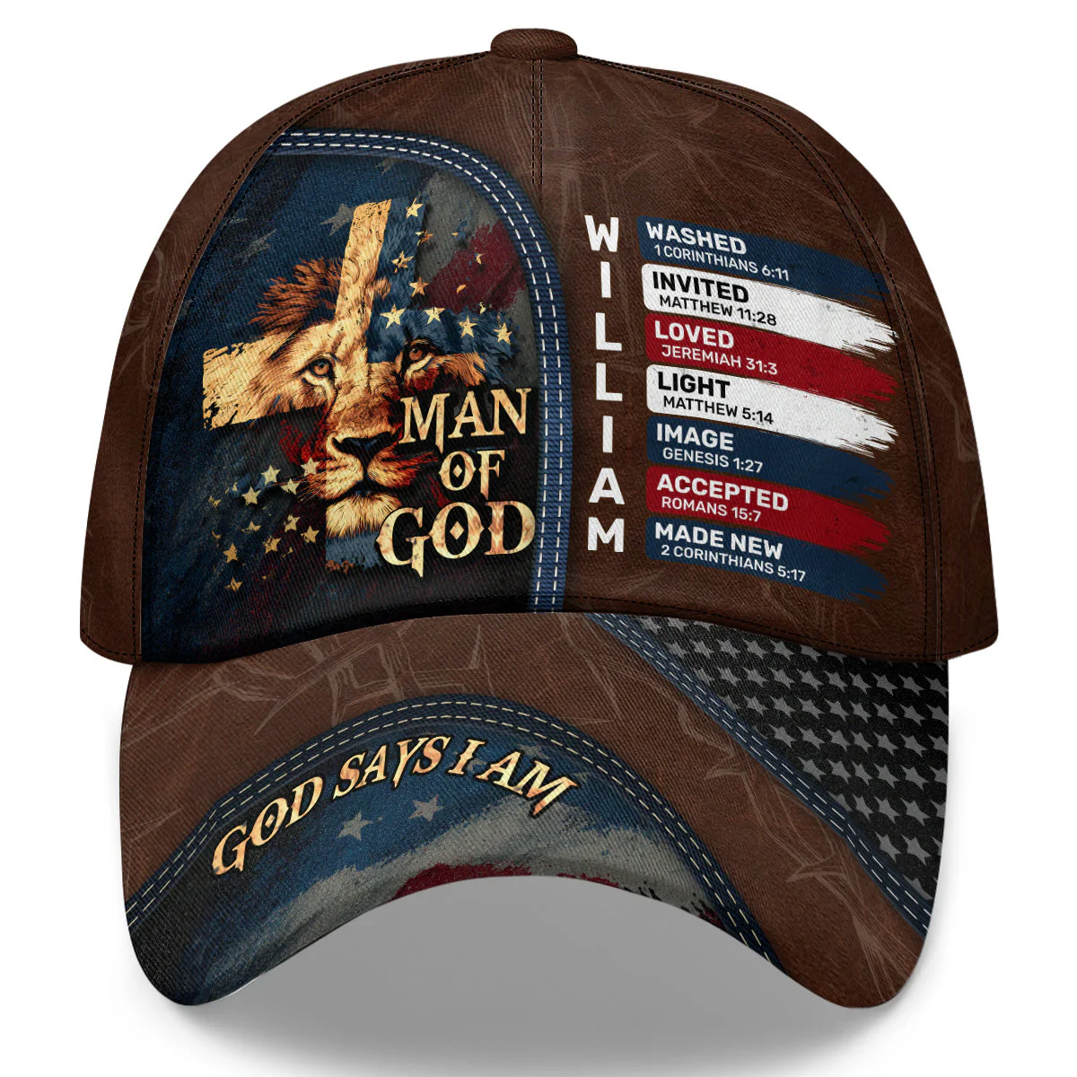 Man Of God - Personalized Classic Cap - Christian Gift For Him BA01