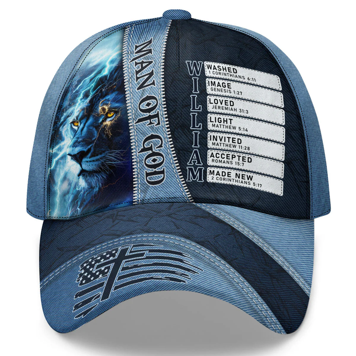 Man Of God - Personalized Classic Cap - Christian Gift For Man BA01