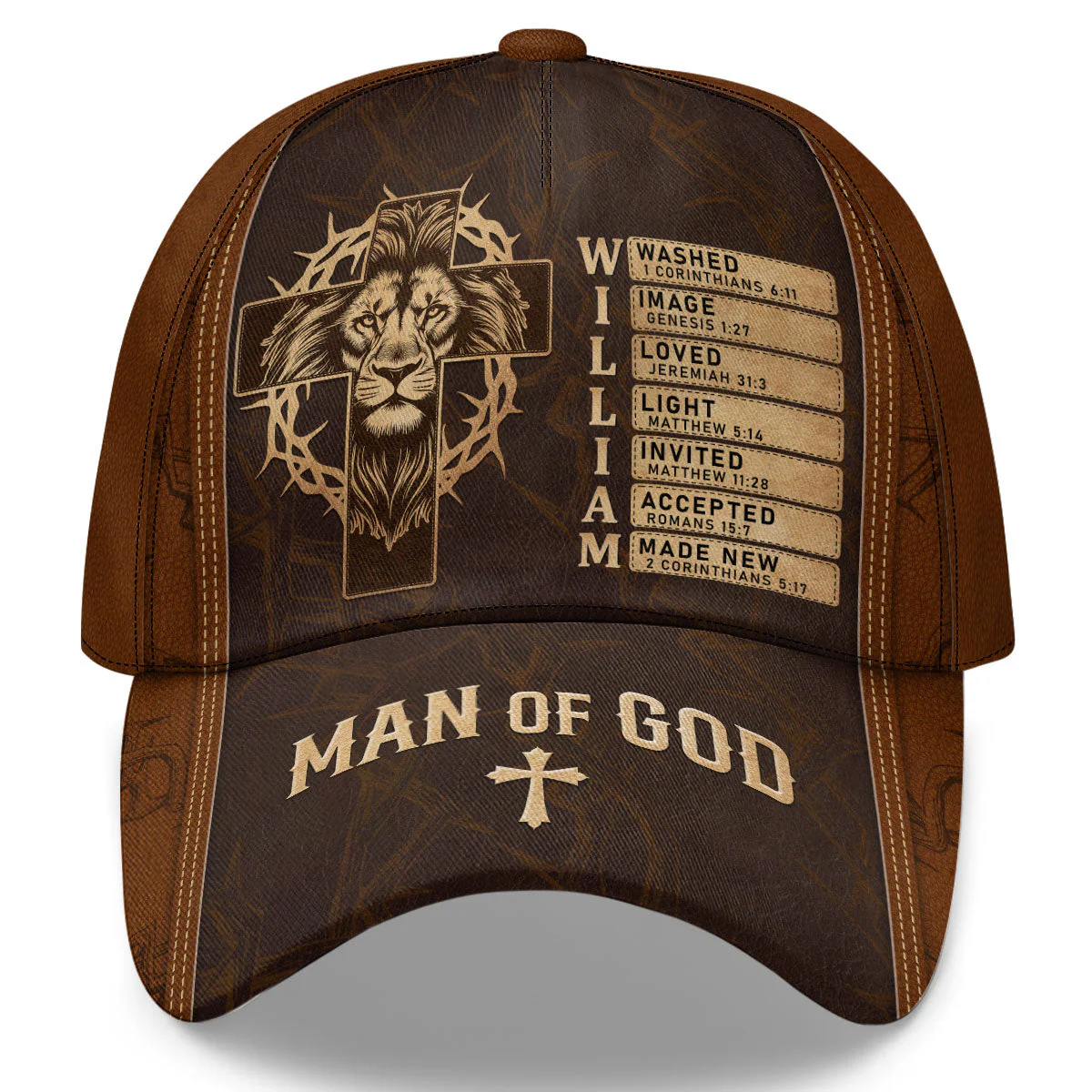Man Of God - Personalized Classic Cap - Christian Gift For Man BA01