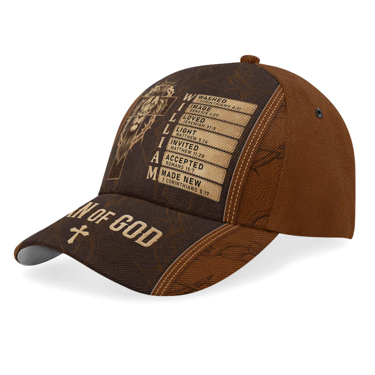 Man Of God - Personalized Classic Cap - Christian Gift For Man BA01 - Image 2