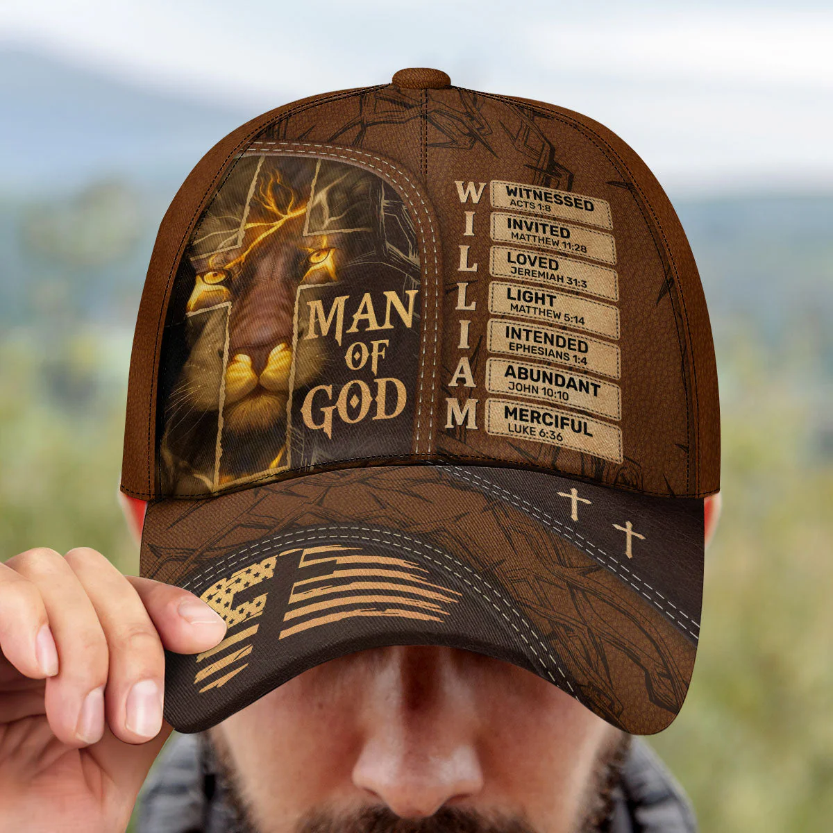 Man Of God - Personalized Classic Cap - Christian Gift For Man BA01 - Image 2
