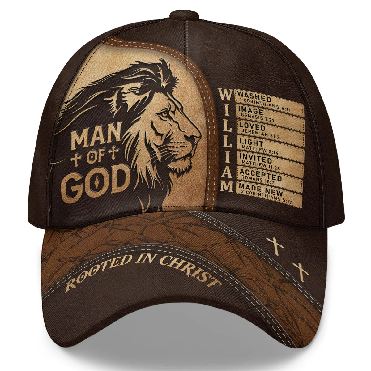 Man Of God - Personalized Classic Cap - Christian Gift For Man BA01