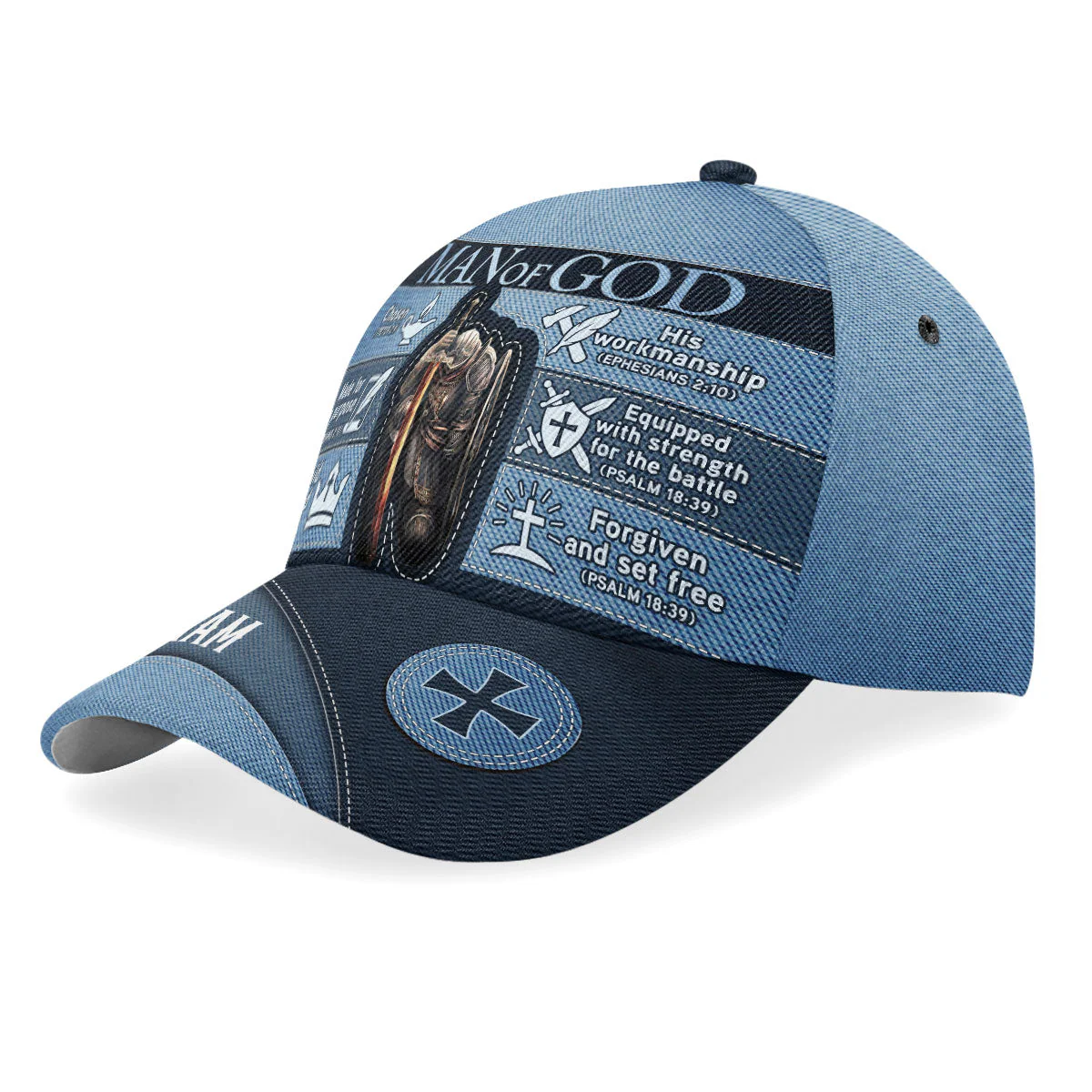 Man Of God - Personalized Classic Cap HL128 - Image 2