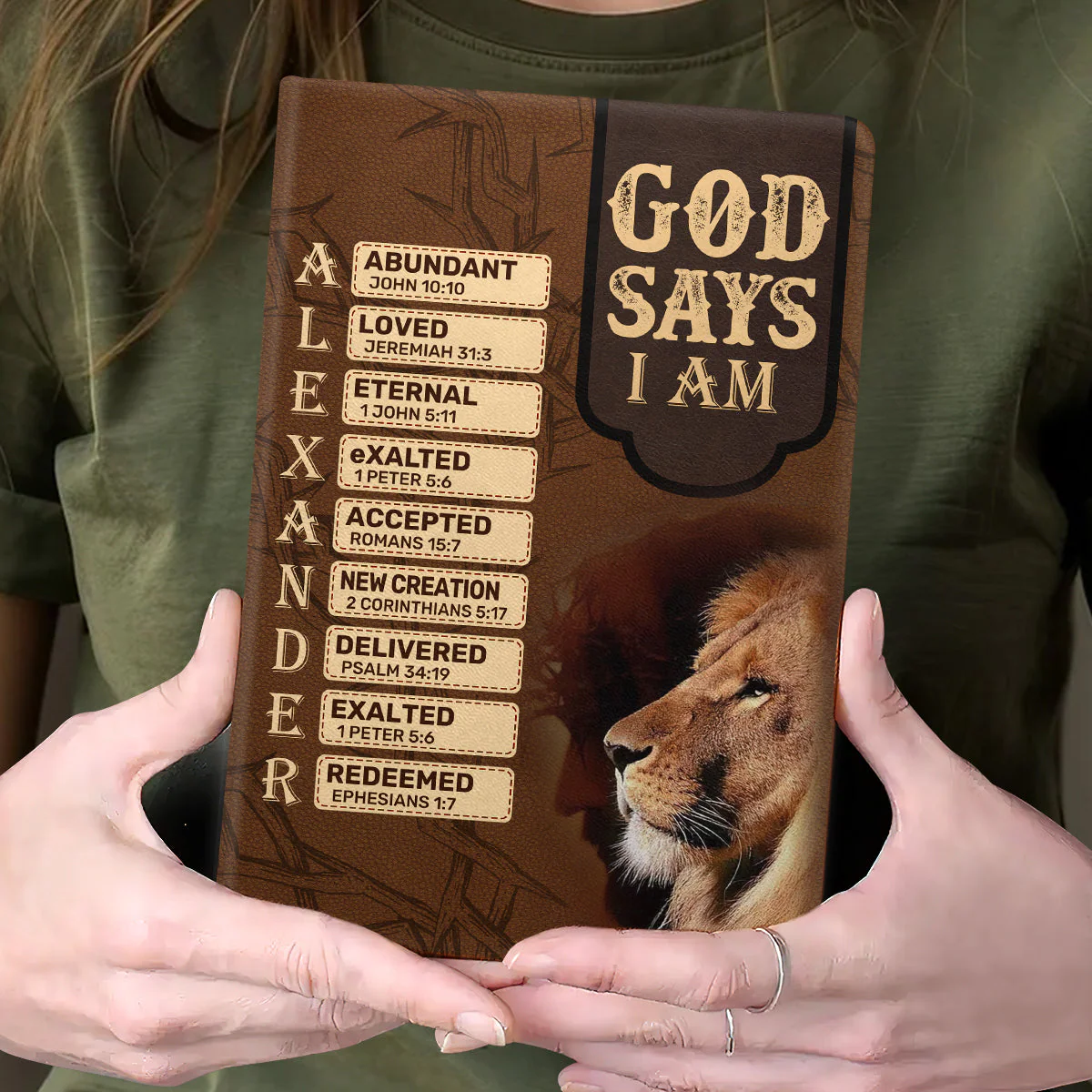 Man Of God - Personalized Leather Cover Notebook - Gift For Him HL128