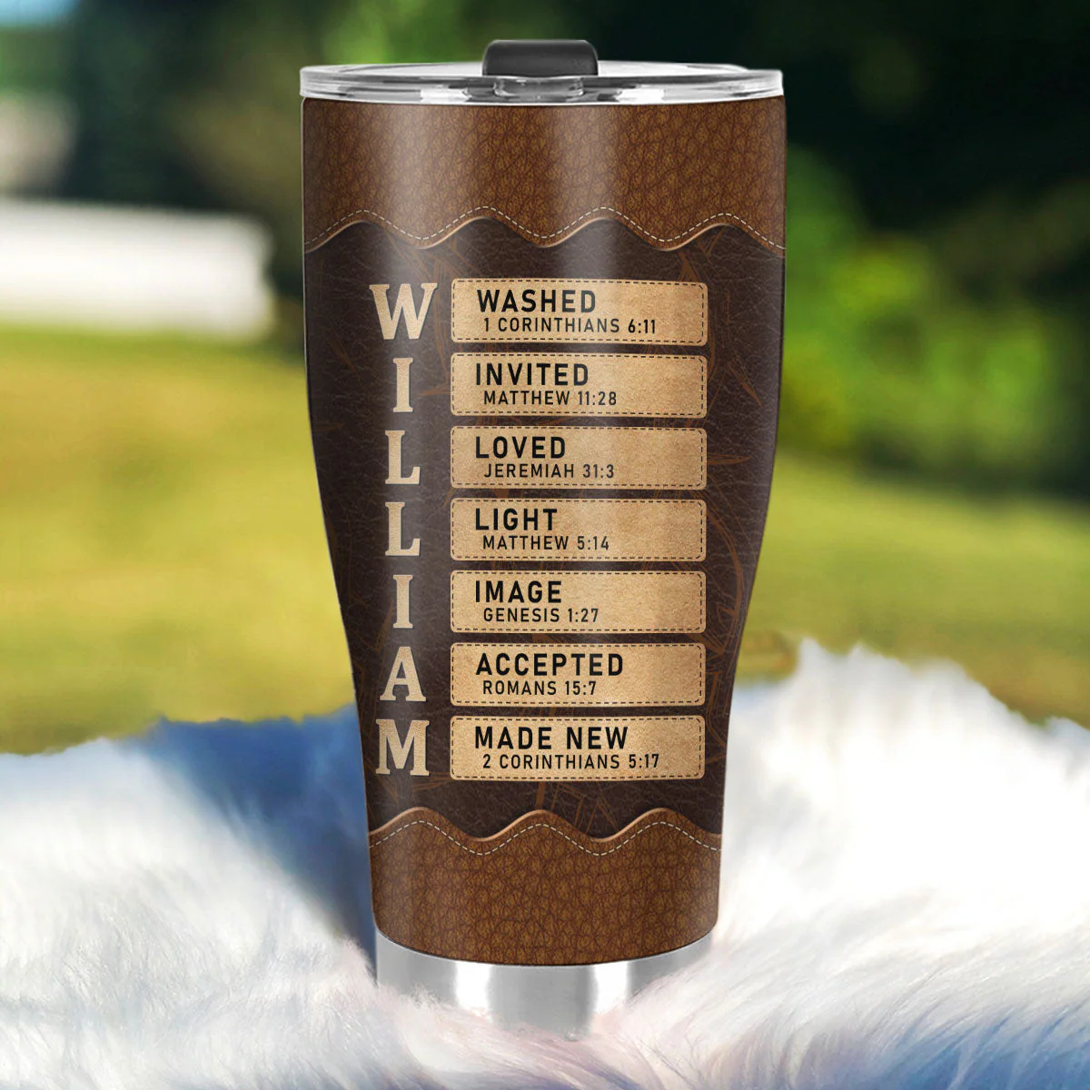 Man Of God - Personalized Stainless Steel Tumbler - Gift For Dad, Husband, Grandpa | CLGOD06 HN02 - Image 2