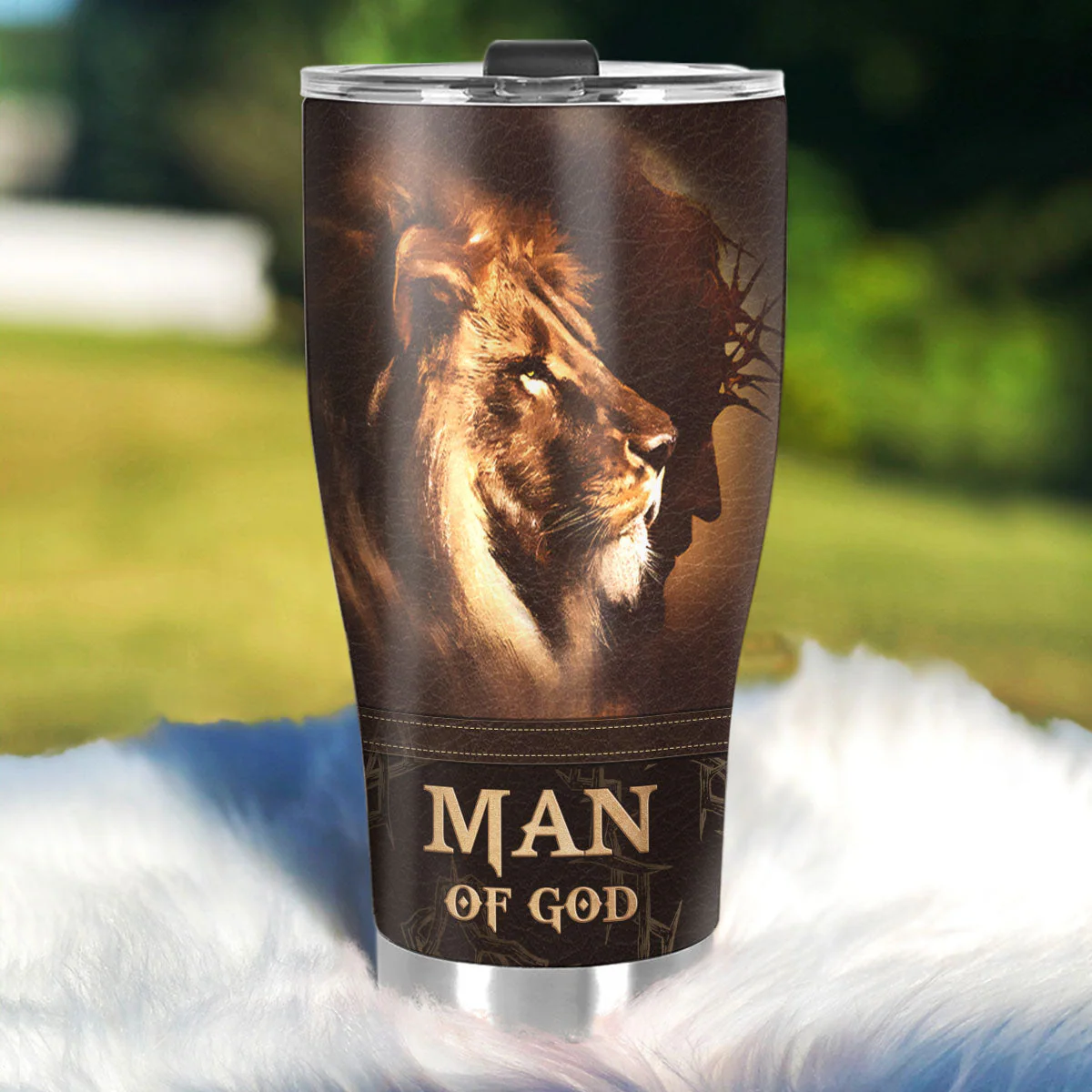 Man Of God - Personalized Stainless Steel Tumbler - Gift For Him | CLGOD06 HN02 - Image 2